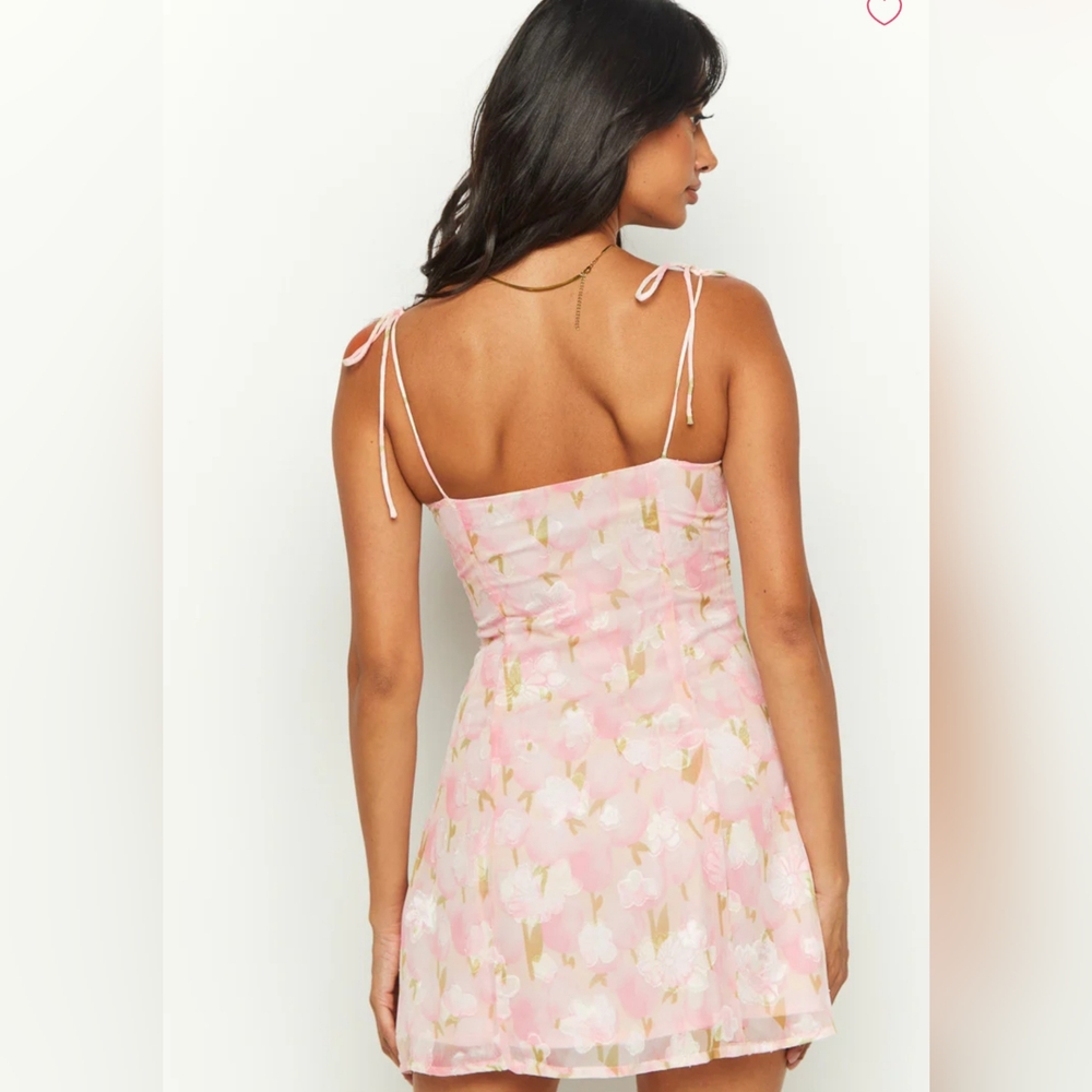 Beginning‎ Boutique NWT Penny Lane Pink Floral Mini Dress - Picture 3 of 14